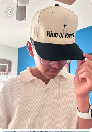 Saved and Sent real sample: King of Kings cross two-tone foam trucker hat