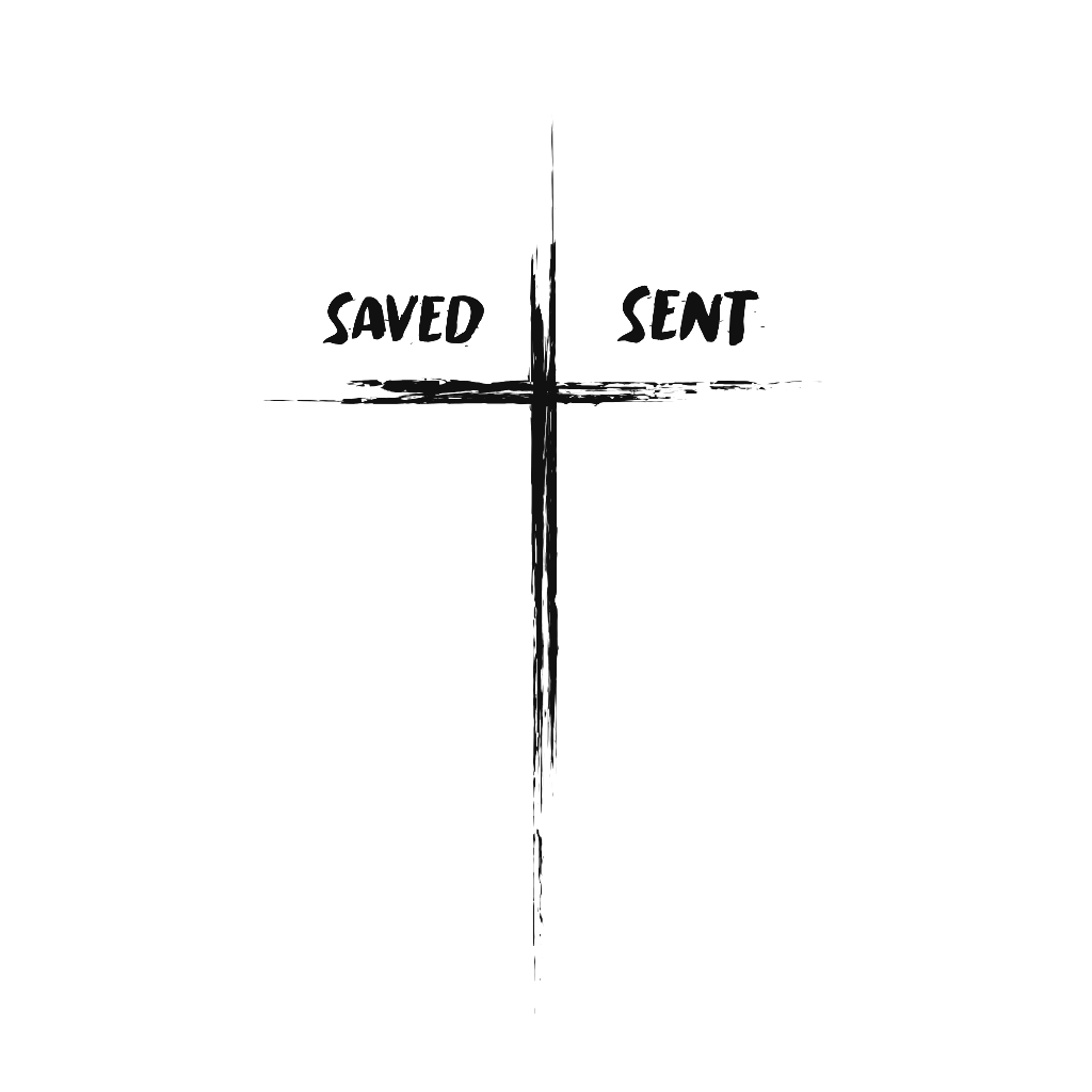 Saved & Sent Cross Logo